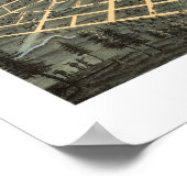 Atlanta, GA Panoramische Kaart DIGITALISCH VERMIND Poster (Hoek)