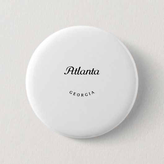 Atlanta GA Ronde Button 5,7 Cm (Voorkant)