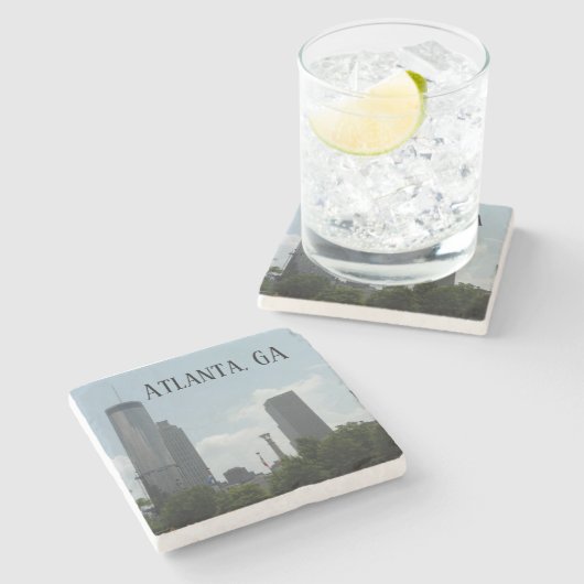 Atlanta, GA Stenen Onderzetter (Zijkant)