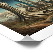 Atlanta GA, Surrealistisch stadsgezicht Design Poster (Hoek)