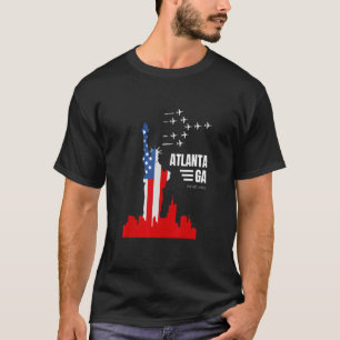 Atlanta GA Vrijheidsbeeld Verkeerde Stadsnaam vlag T-shirt