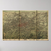 Atlanta Georgia 1892 Panorama Map Poster (Voorkant)