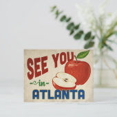 Atlanta Georgia Apple - Vintage Travel Briefkaart (Staand voorkant)