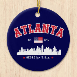 Atlanta Georgia Architectural Skyline Keramisch Ornament