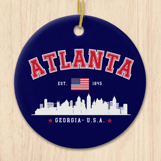 Atlanta Georgia Architectural Skyline Keramisch Ornament