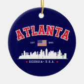 Atlanta Georgia Architectural Skyline Keramisch Ornament (Voorkant)