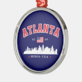 Atlanta Georgia Architectural Skyline Metalen Ornament (Links)