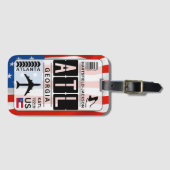 Atlanta Georgia ATL Bagagelabel (Voorkant (horizontaal))