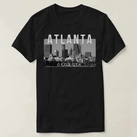 Atlanta Georgia ATL The A Gate City Skyline T-shirt (Design voorkant)
