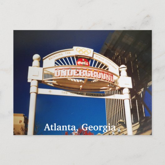 Atlanta Georgia Atlanta Ondergrondse Briefkaart Fo (Voorkant)