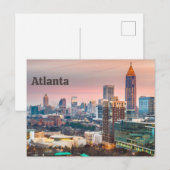 Atlanta, Georgia Beauful Sunset City Uitzicht Feestdagenkaart (Voorkant / Achterkant)