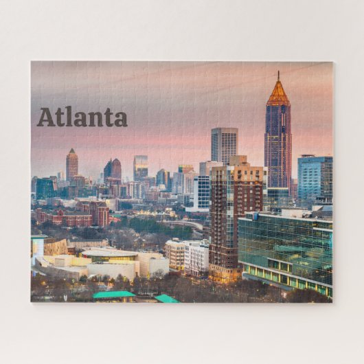 Atlanta, Georgia Beauful Sunset City Uitzicht Legpuzzel (Horizontaal)