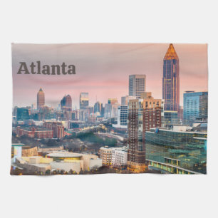 Atlanta, Georgia Beauful Sunset City Uitzicht Theedoek