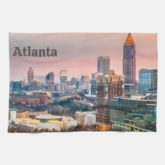 Atlanta, Georgia Beauful Sunset City Uitzicht Theedoek (Horizontaal)