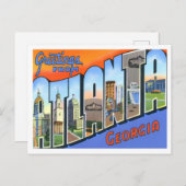 Atlanta, Georgia  Big Letters Briefkaart (Voorkant / Achterkant)