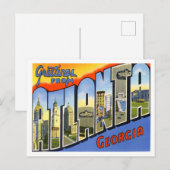 Atlanta, Georgia  Big Letters Briefkaart (Voorkant / Achterkant)