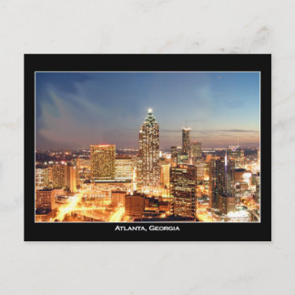 Atlanta, Georgia bij nacht - Beauful Skyline Briefkaart