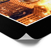 Atlanta, Georgia bij nacht - Beauful Skyline Poster (Hoek)