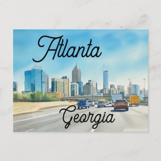 Atlanta Georgia Briefkaart (Voorkant)