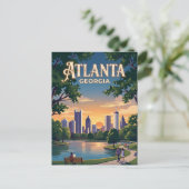 Atlanta Georgia Briefkaart (Staand voorkant)