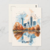 Atlanta Georgia Briefkaart (Voorkant / Achterkant)