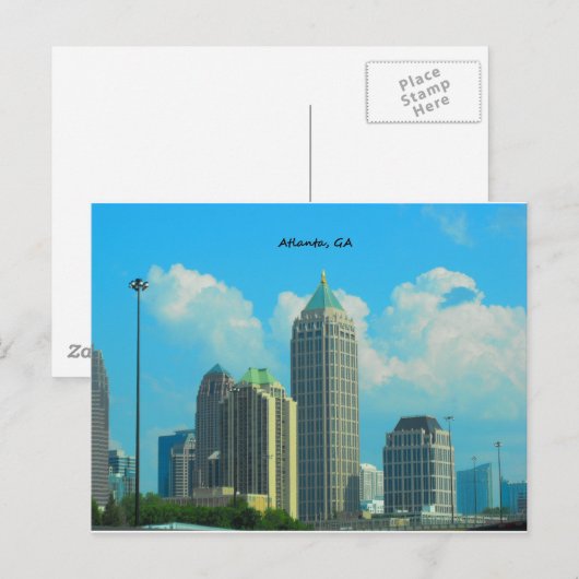 Atlanta Georgia Briefkaart (Voorkant / Achterkant)