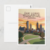 Atlanta Georgia Briefkaart (Voorkant / Achterkant)
