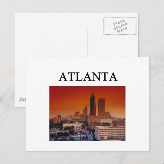 ATLANTA georgia Briefkaart (Voorkant / Achterkant)