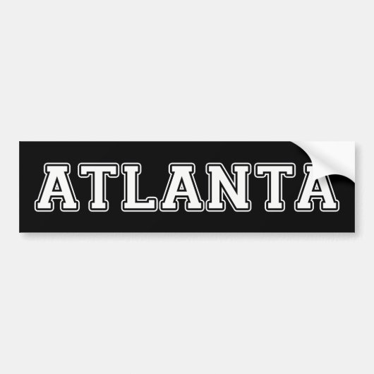 Atlanta Georgia Bumpersticker (Voorkant)