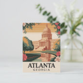 Atlanta Georgia Capitol Reizen Briefkaart (Staand voorkant)