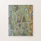 Atlanta Georgia Cartoografische Puzzel (Verticaal)