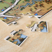 Atlanta Georgia Cartoon Map Puzzle Legpuzzel (Zijkant)
