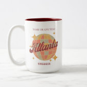 Atlanta Georgia City cup cadeau souvenir Tweekleurige Koffiemok (Links)