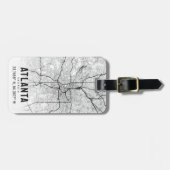 Atlanta, Georgia City Map Topography Bagagelabel (Voorkant horizontaal)