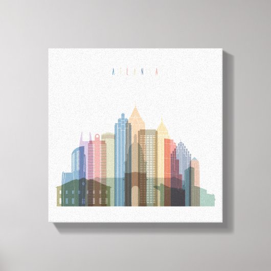 Atlanta, Georgia | City Skyline Canvas Afdruk (Voorkant)