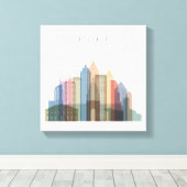 Atlanta, Georgia | City Skyline Canvas Afdruk (Insitu (Houten vloer))