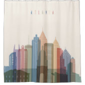 Atlanta, Georgia | City Skyline Douchegordijn (Voorkant)