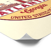 Atlanta Georgia City Skyline Emblem Poster (Hoek)