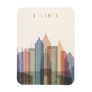 Atlanta, Georgia   City Skyline Magneet