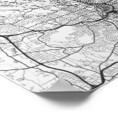 Atlanta Georgia City Skyline met kaart Poster (Hoek)