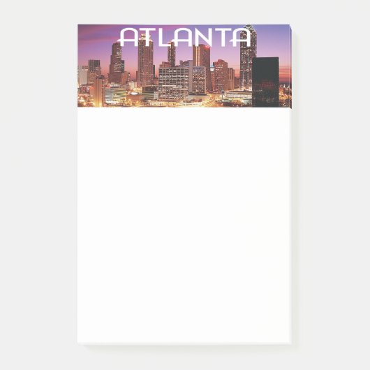 Atlanta, Georgia City skyline 's nachts Post-it® Notes (Voorkant)