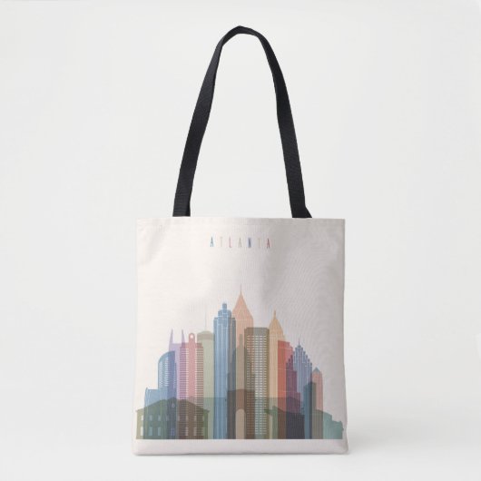 Atlanta, Georgia | City Skyline Tote Bag (Voorkant)