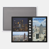 Atlanta, Georgia Cityscape magneet (Voorkant / Achterkant)