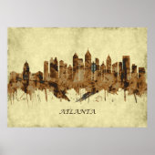Atlanta Georgia Cityscape Poster (Voorkant)