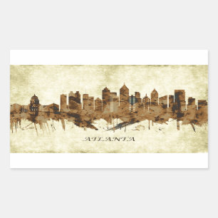 Atlanta Georgia Cityscape Rechthoekige Sticker