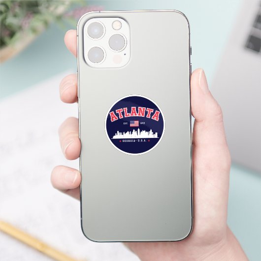 Atlanta Georgia Cityscape Sticker (Telefoon)