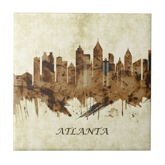 Atlanta Georgia Cityscape Tegeltje (Voorkant)