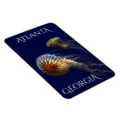 Atlanta Georgia Curious Jellyfish Magneet (Rechterzijde)