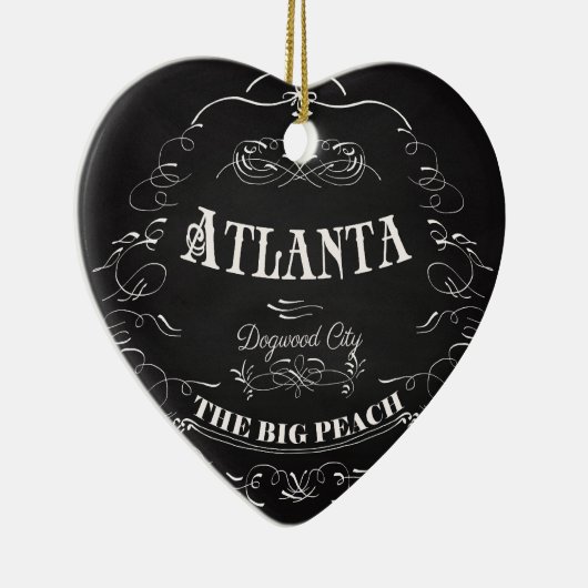 Atlanta, Georgia - De grote peach Keramisch Ornament (Rechts)