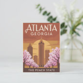 Atlanta Georgia De Perzikstaat Briefkaart (Staand voorkant)